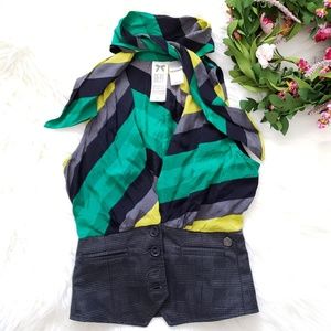 Vest with Tie Choker